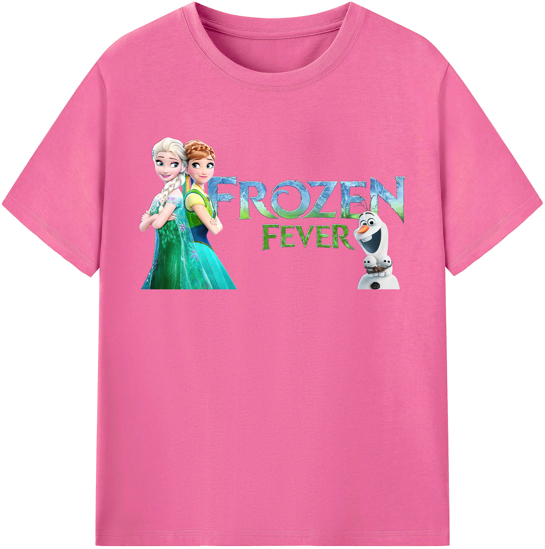 （画像用） アナと雪の女王 アンナ エルサ Frozen Anna Elsa レディースカジュアルプリントTシャツ（綿100％）